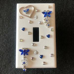 💕2/$25💕 Blue Butterflies Light Switch Plate Cover Handcrafted